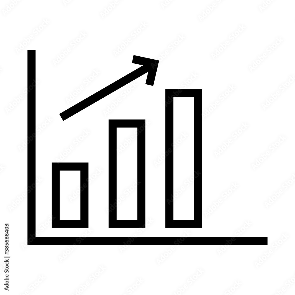 bars chart with increase arrow design, Data analysis and information theme Vector illustration bars chart with increase arrow design, Data analysis and information theme Vector illustration