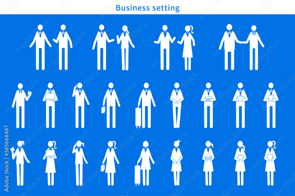 ミーティング ビジネス 打ち合わせ 相談 商談 会議 チーム ビジネスマン 会社員 会社 オフィス アイコン ベクター 素材 Ai Stock Vector Adobe Stock