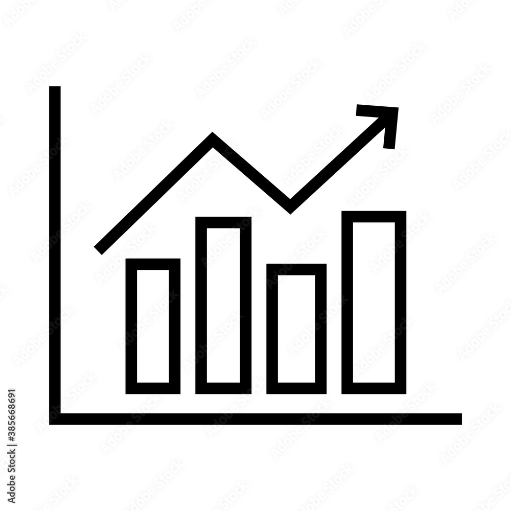 bars chart with increase arrow design, Data analysis and information theme Vector illustration bars chart with increase arrow design, Data analysis and information theme Vector illustration