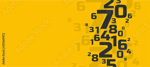 background with numbers in rhythmic dimensions.	