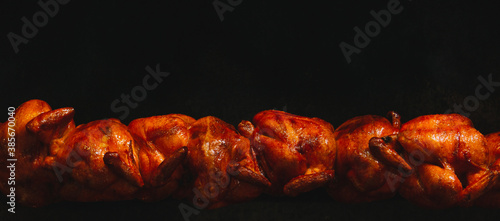 delicious and juicy rotisserie chicken photo