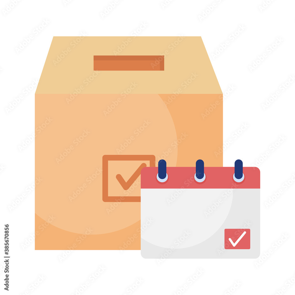 Vote box and calendar design, President election government and campaign theme Vector illustration Vote box and calendar design, President election government and campaign theme Vector illustration