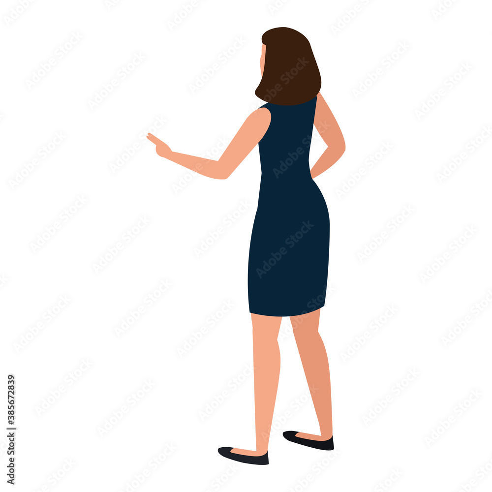 woman cartoon of back design, Girl female person people human and social media theme Vector illustration woman cartoon of back design, Girl female person people human and social media theme Vector illustration
