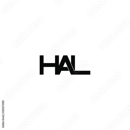 hal letter original monogram logo design