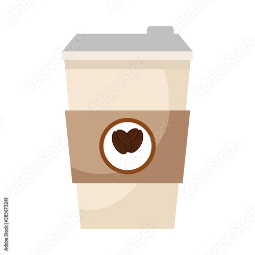 coffee mug isolated design of drink caffeine breakfast and beverage theme Vector illustration