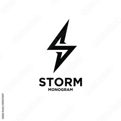 storm with initial s letter vector logo icon illustration design isolated white background