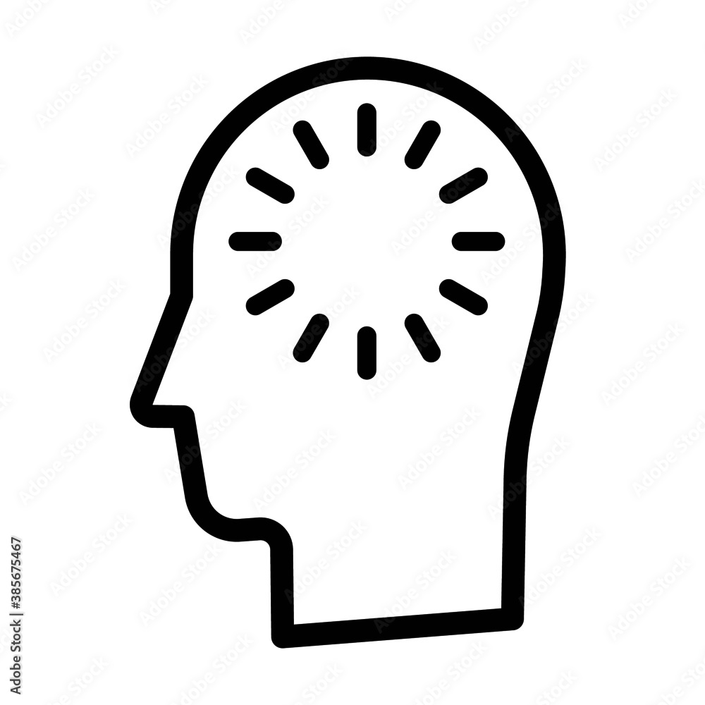 Vector high quality Mind blowing icon isolated on white background - Brain stroke flat style EPS10 illustration Vector high quality Mind blowing icon isolated on white background - Brain stroke flat style EPS10 illustration