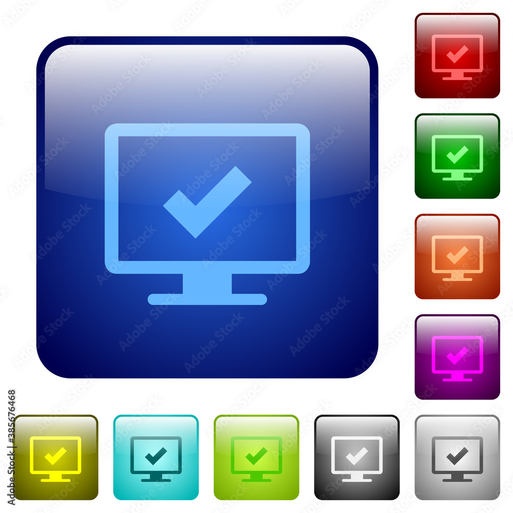 Accept display settings color square buttons Accept display settings color square buttons
