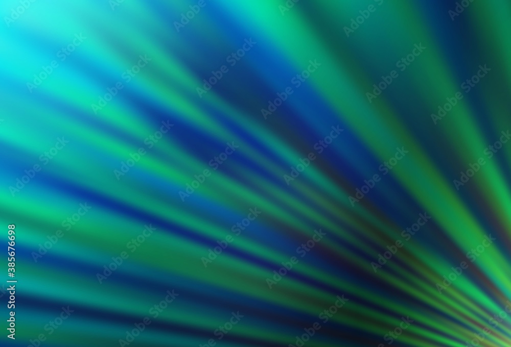 Dark Blue, Green vector backdrop with long lines.