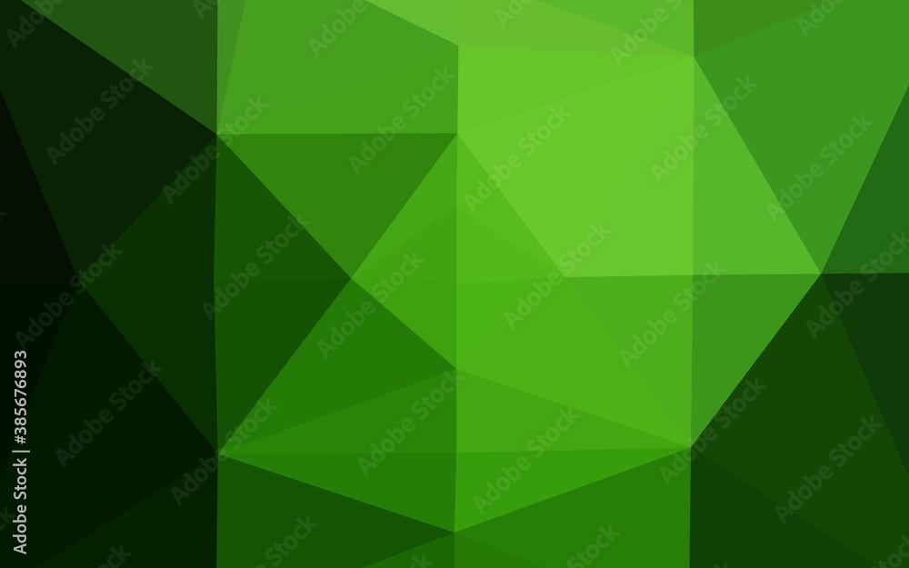 Dark Green vector shining triangular pattern. Dark Green vector shining triangular pattern.