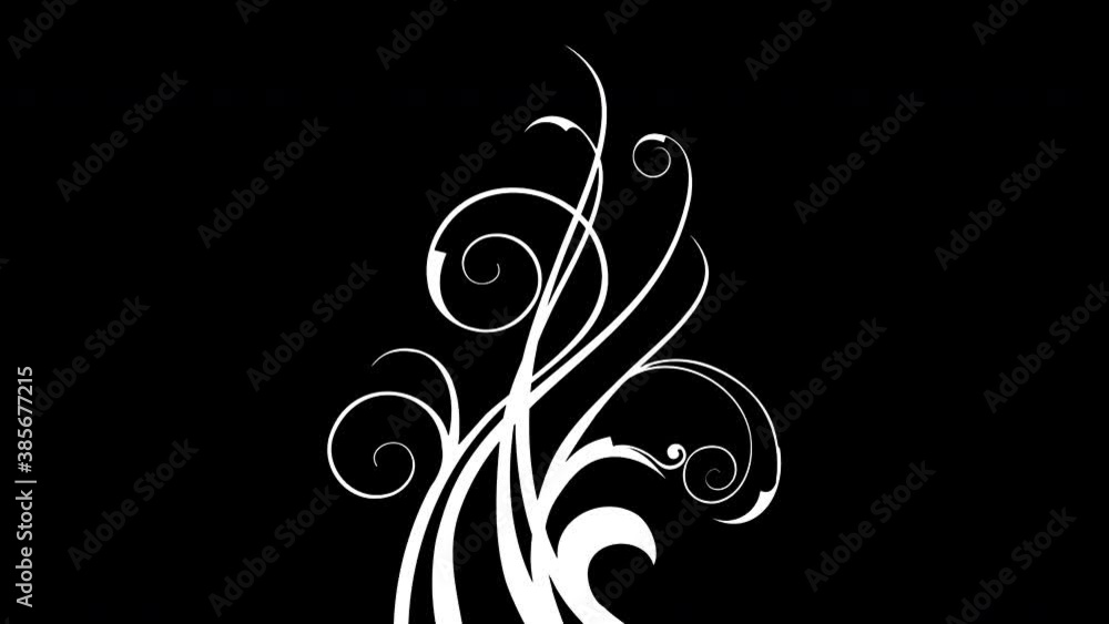 4K Flower Design Pattern vector animation with black background 4K Flower Design Pattern vector animation with black background