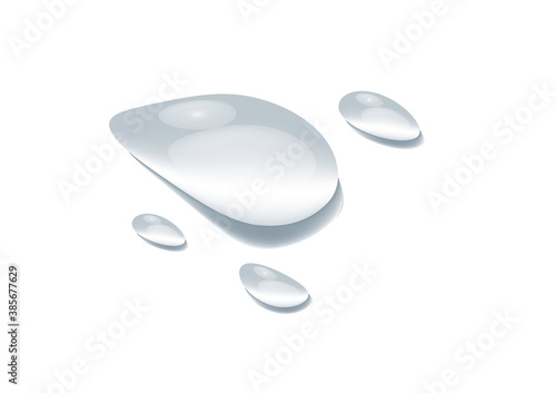 realistic water drop vectors isolated on white background ep56