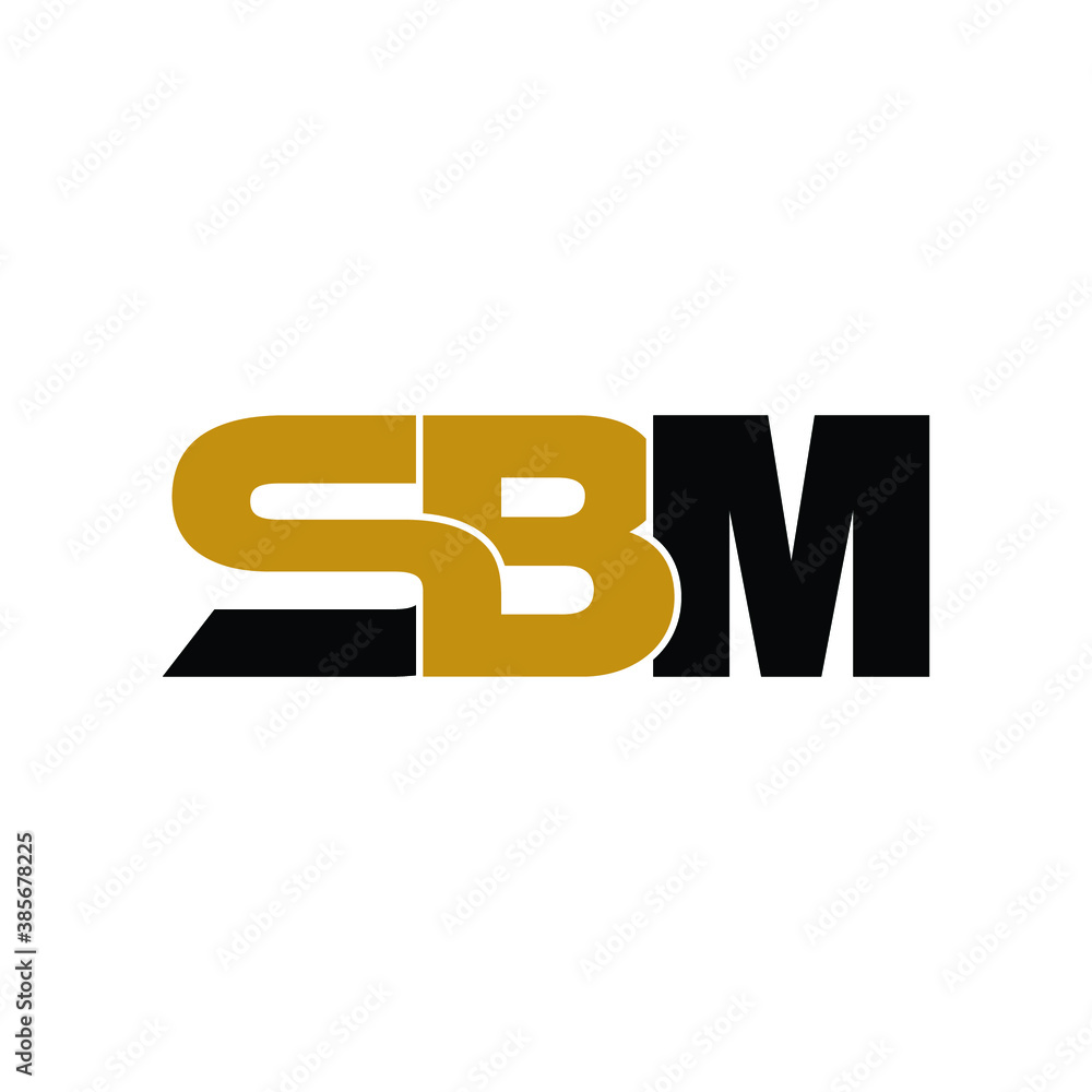 SBM letter monogram logo design vector SBM letter monogram logo design vector