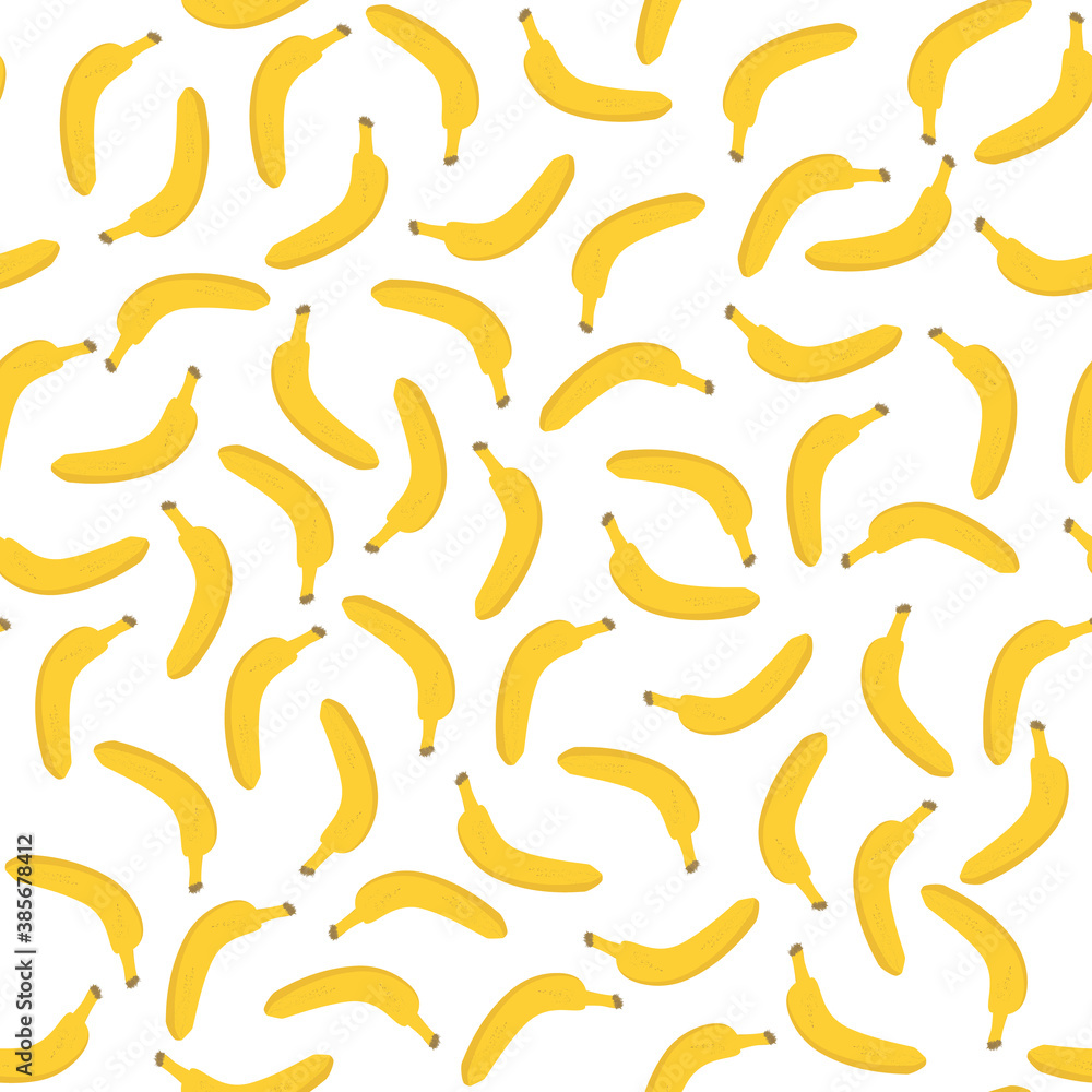 Seamless pattern with bananas. Vector illustration isolated on white background. Seamless pattern with bananas. Vector illustration isolated on white background.