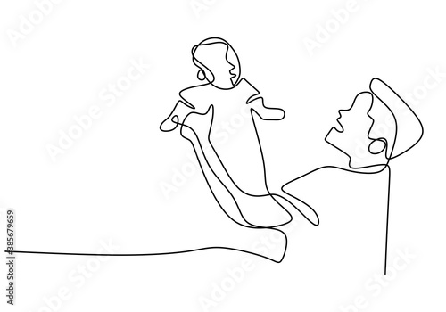 Continuous line drawing of ...