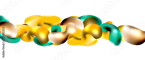 Bubbles abstract background. Liquid splashes on white vector template