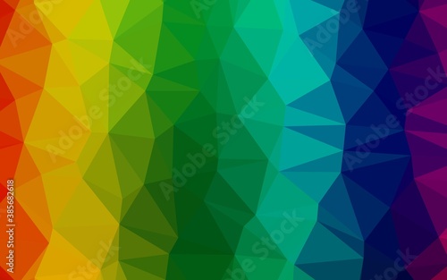 Light Multicolor, Rainbow vector low poly layout.