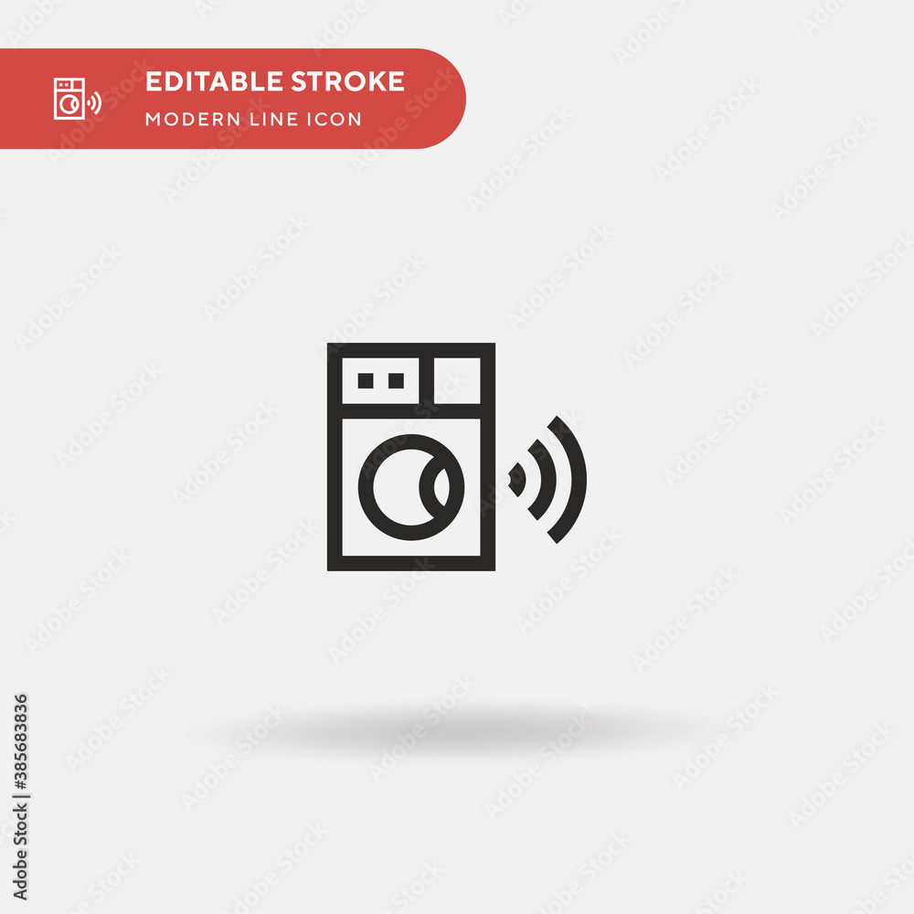 Washing Machine Simple vector icon. Illustration symbol design template