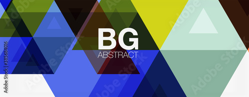 Mosaic triangle pattern abstract background for cover, banner, flyer and poster and other template