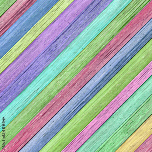 Colorful wood wall slant texture abstract background