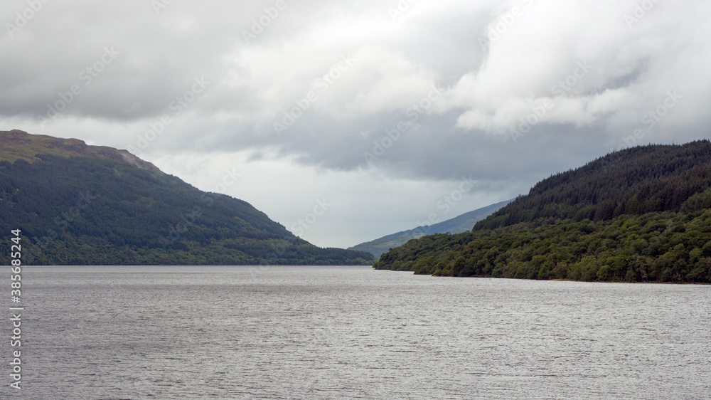 lake and mountains