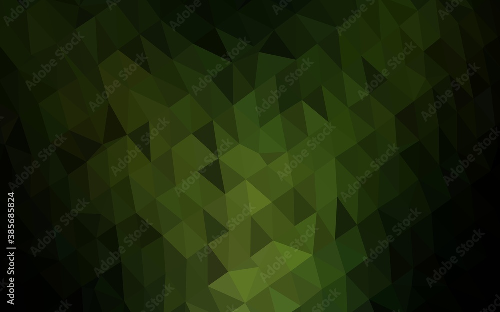 Dark Green vector abstract polygonal texture. Dark Green vector abstract polygonal texture.