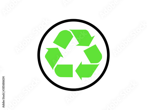 Recycling Icon isoliert auf weißen Hintergrund