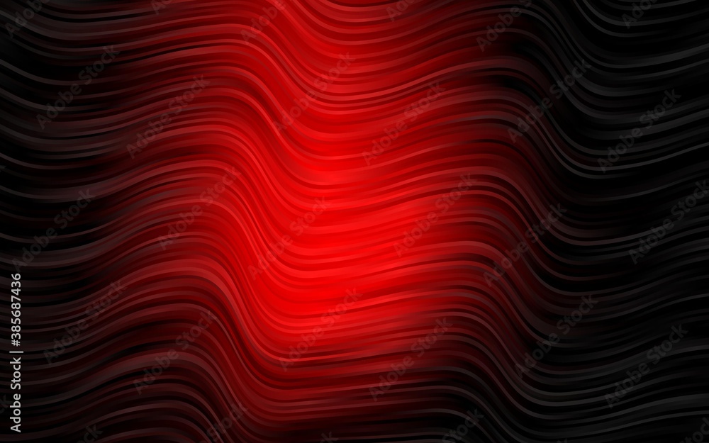 Obraz premium Dark Red vector backdrop with bent lines.