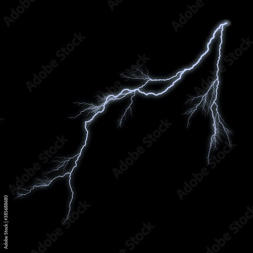 Fototapeta Naklejka Na Ścianę i Meble -  Lightning on a black background