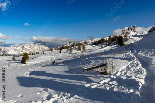 Ski area Falzarego Pass