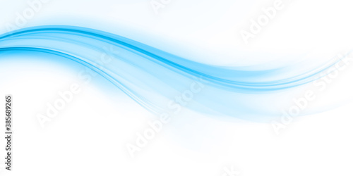 Fractal blue wave on white background