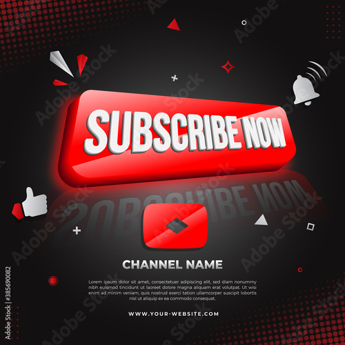 Subscribe Now Promotion Banner Design. Increase Subscriber Post.