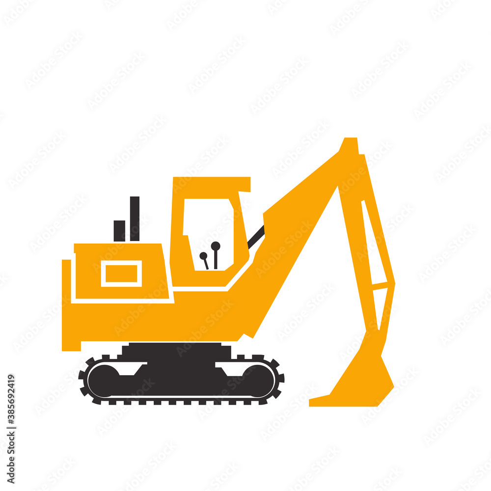 excavator simple modern icons vector for construction excavator simple modern icons vector for construction