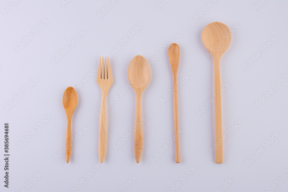 Kitchenware set of wooden spoon and wooden fork isolated on white background
Kitchenware set of wooden spoon and wooden fork isolated on white background