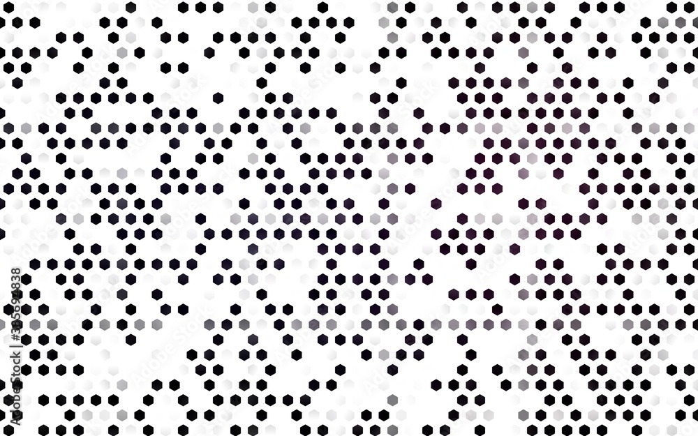 Dark Black vector layout with hexagonal shapes. Dark Black vector layout with hexagonal shapes.
