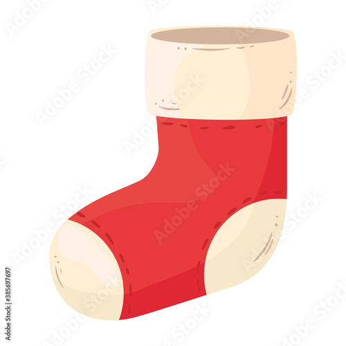 merry christmas boot design, winter season and decoration theme Vector illustration