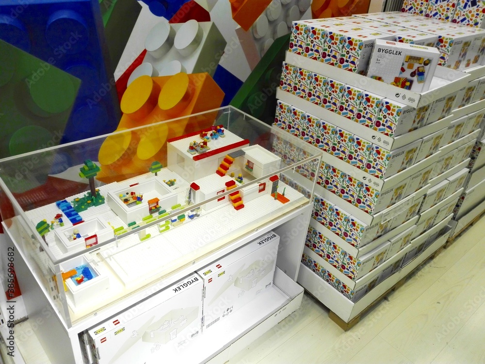 Italy – October 16, 2020: IKEA Bygglek LEGO Brick Set boxes. A  collaboration between Ikea and Lego to launching a special brick set  available in Ikea stores from October 1, 2020 Stock Photo | Adobe Stock