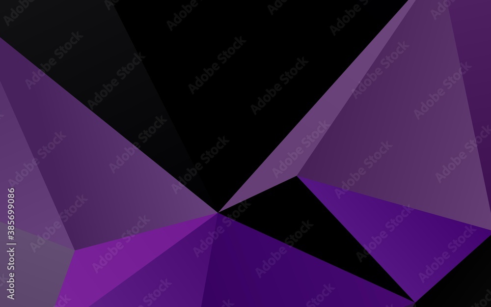 Fototapeta premium Light Purple vector shining triangular pattern.