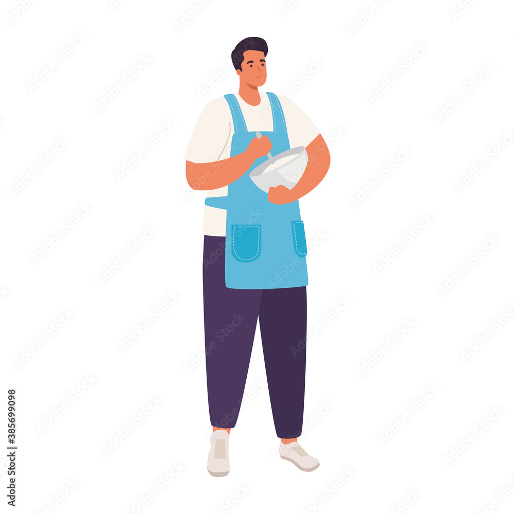 man cooking with bowl design of Activity and leisure theme Vector illustration man cooking with bowl design of Activity and leisure theme Vector illustration