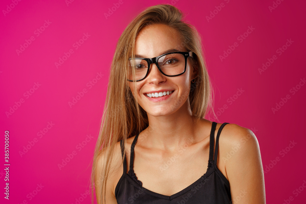 Portrait of a young beautiful happy woman smiling Portrait of a young beautiful happy woman smiling