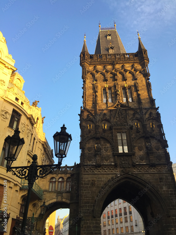 Obraz premium Powder Tower in the Old Town of Prague, Czech Republic