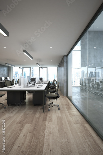 Open space office interior