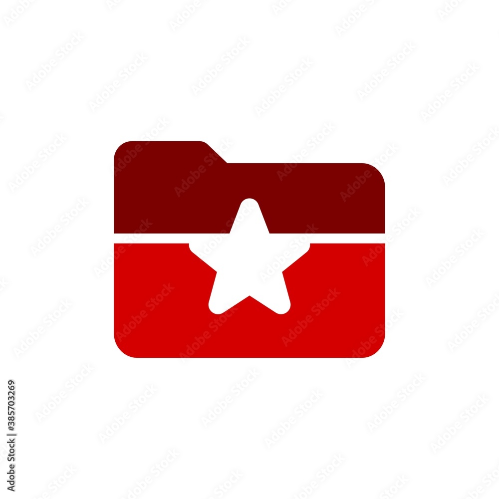 Obraz premium simple folder icon with a star shape