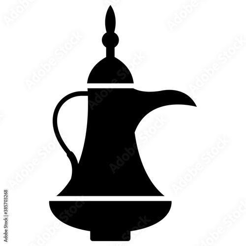 

an old fashioned teapot named dallah 
