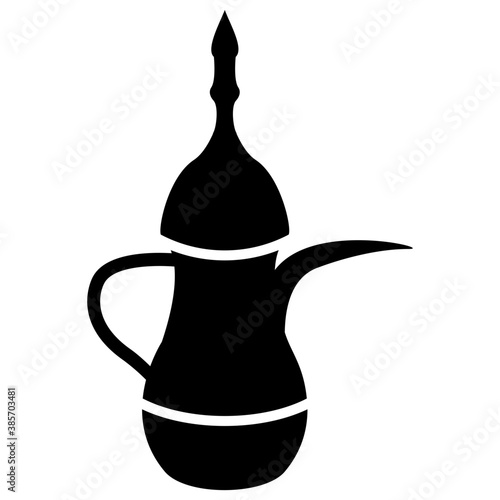 

an old fashioned teapot named dallah 
