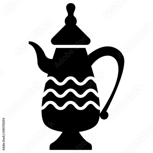 

an old fashioned teapot named dallah 
