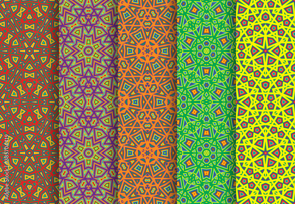 Carnival colorful seamless patterns package. Carnival colorful seamless patterns package.