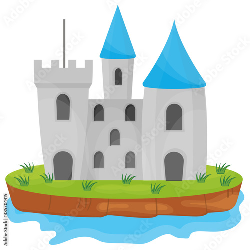  A flat icon vector denoting castle 