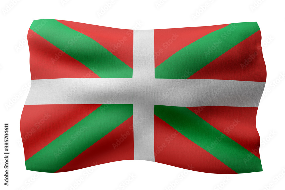 Fototapeta premium 3d Basque Country region flag