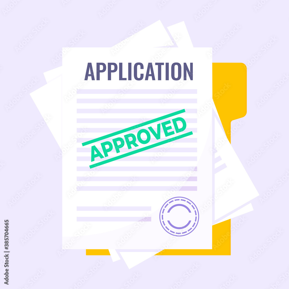 Application document form submit flat style design icon sign vector ...